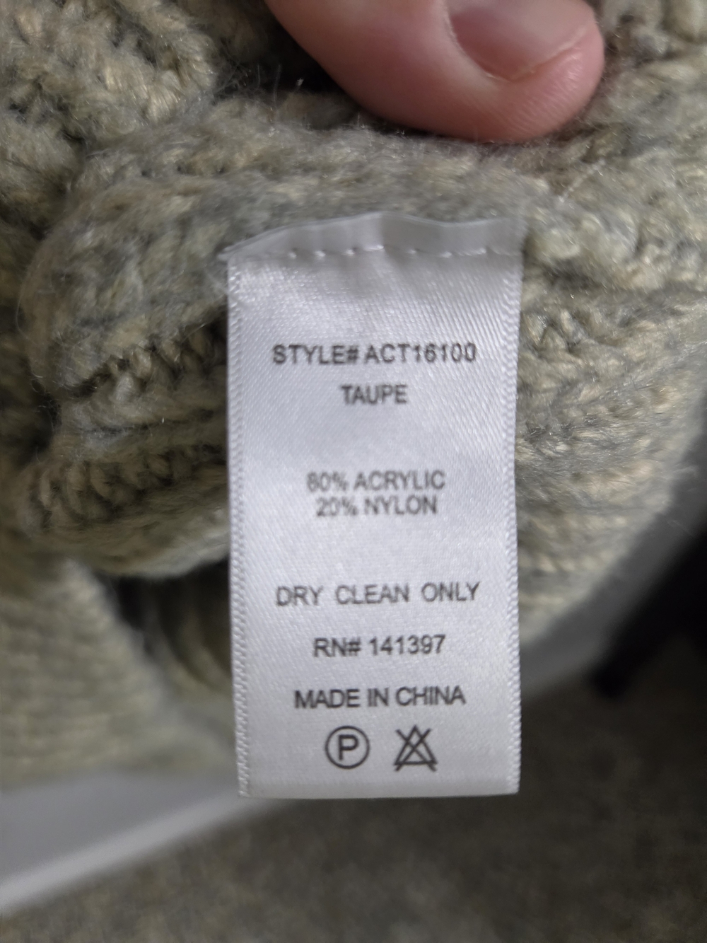 Astr Open Cable Knit Crewneck Sweater - Cream - Womens M - Picture 5 of 5